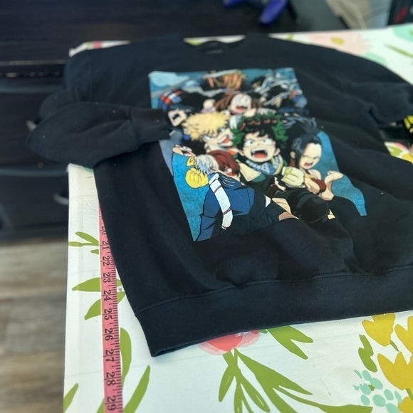 My Hero Academia Black Crew Neck Sweatshirt Funimation Cotton Size medium - Picture 9 of 9